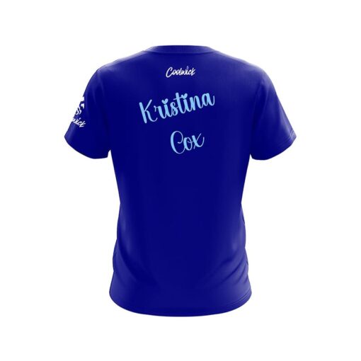 Hammer Kristina Cox Solid Blue CoolWick Bowling Jersey - Image 2