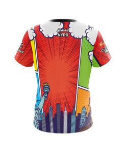 Alternative view of NYPD Skyline Comic CoolWick Bowling Jersey