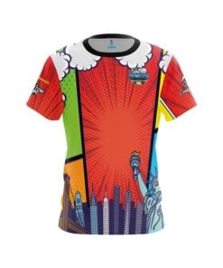 NYPD Skyline Comic CoolWick Bowling Jersey