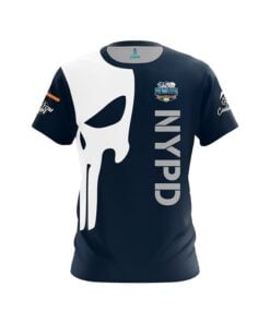 NYPD White Skull CoolWick Bowling Jersey