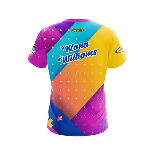 Storm Wana Williams Pink Purple Hipster CoolWick Bowling Jersey - Image 2
