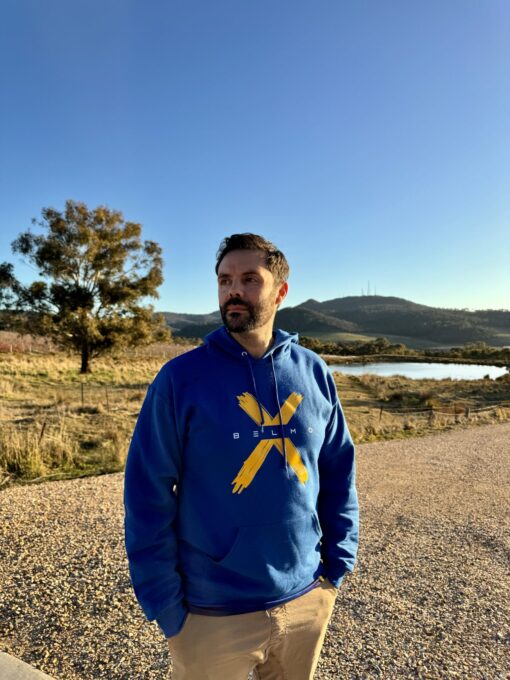 Limited Edition Belmo Yellow X Royal Blue Hoodie - Image 3