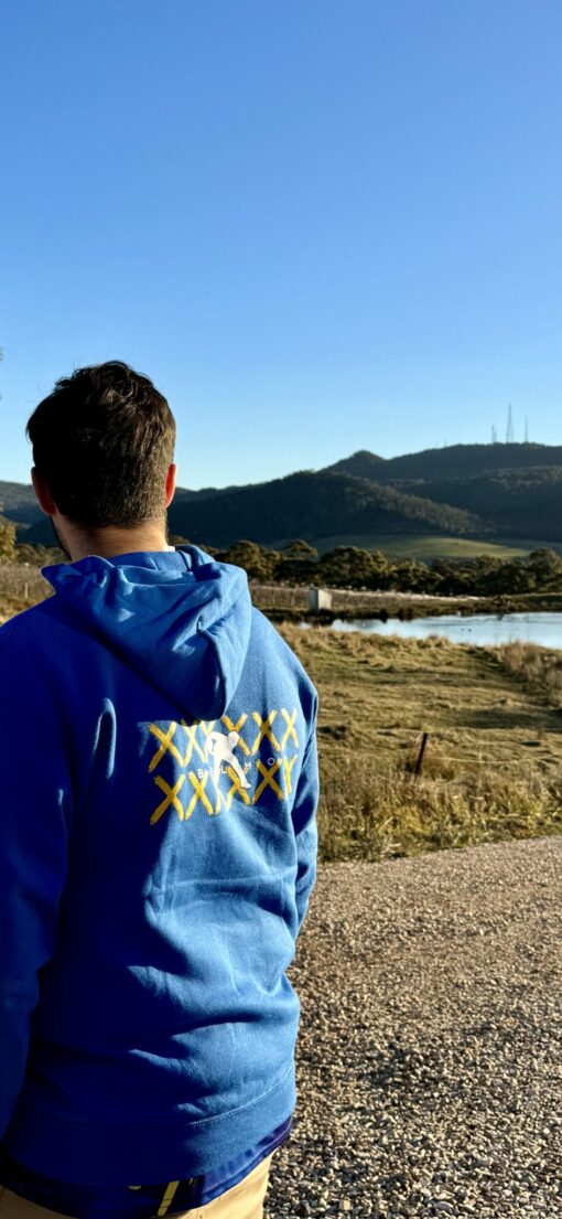 Limited Edition Belmo Yellow X Royal Blue Hoodie - Image 4