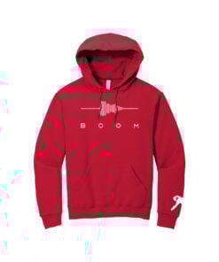 Red White Belmo Boom Hoodie