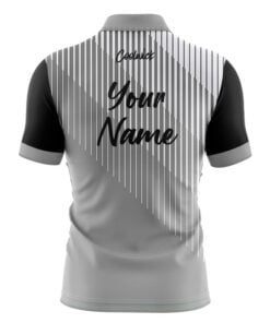 Alternative view of CoolWick Elite Grey Quartet Sash Zip Jersey