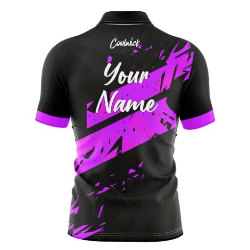 CoolWick Elite Black Purple Dual Sash Zip Jersey - Image 2