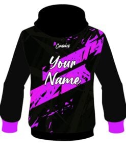 Alternative view of CoolWick Elite Black Purple Dual Hoodie