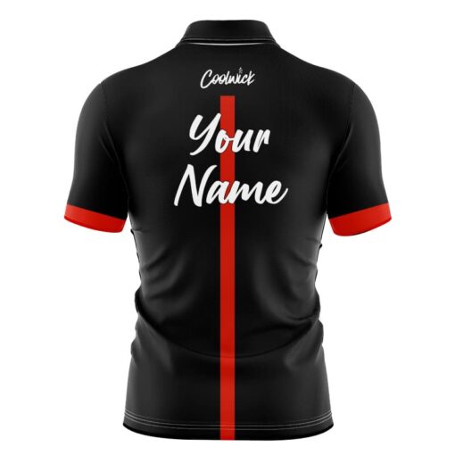 CoolWick Elite Black Red Tour Sash Zip Jersey - Image 2