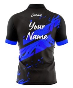 Alternative view of CoolWick Elite Black Blue Dual Sash Zip Jersey