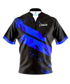 CoolWick Elite Black Blue Dual Sash Zip Jersey
