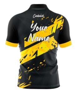 Alternative view of CoolWick Elite Black Yellow Dual Sash Zip Jersey