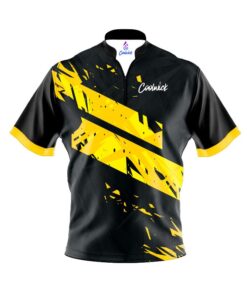 CoolWick Elite Black Yellow Dual Sash Zip Jersey
