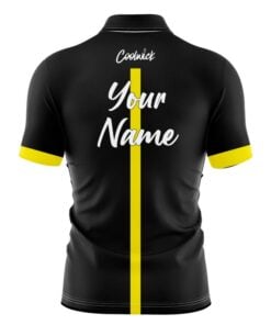 Alternative view of CoolWick Elite Black Yellow Tour Sash Zip Jersey