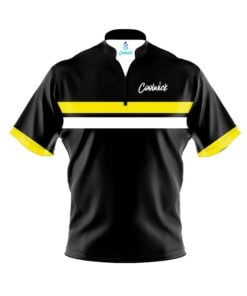 CoolWick Elite Black Yellow Tour Sash Zip Jersey