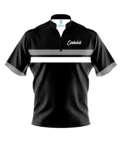 CoolWick Elite Black Grey Tour Sash Zip Jersey