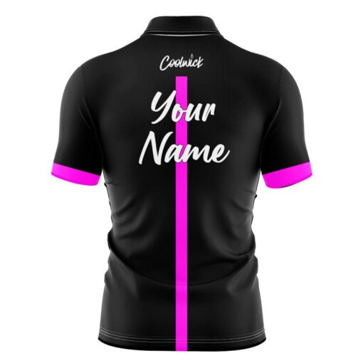 CoolWick Elite Black Pink Tour Sash Zip Jersey - Image 2