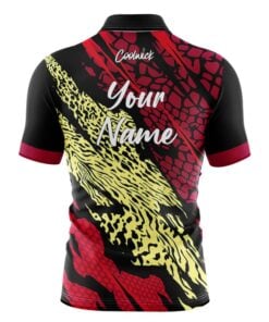 Alternative view of CoolWick Elite Red Yellow Tiger Sash Zip Jersey