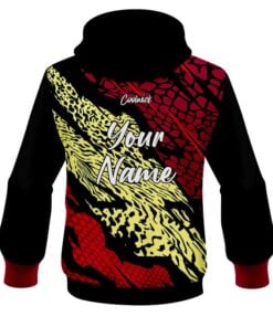 Alternative view of CoolWick Elite Red Yellow Tiger Hoodie