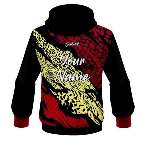 CoolWick Elite Red Yellow Tiger Hoodie - Image 2