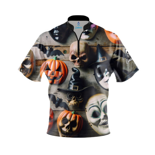 Halloween Spooky Mask Fast Track CoolWick Bowling Jersey