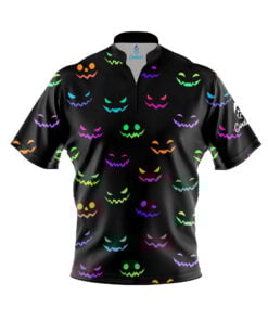 Neon Jack O Lantern Fast Track CoolWick Bowling Jersey