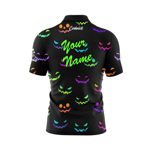 Neon Jack O Lantern Fast Track CoolWick Bowling Jersey - Image 3