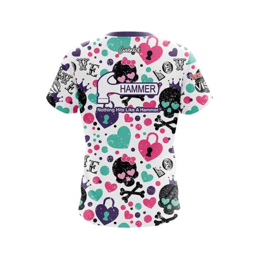 Hammer Brandy Adams Love Skulls CoolWick Bowling Jersey - Image 2