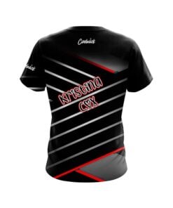 Alternative view of Roto Grip Kristina Cox Silver Red Stripes CoolWick Bowling Jersey