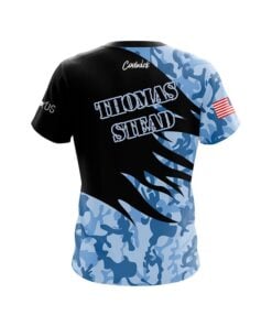 Alternative view of Roto Grip Thomas Stead Always in Service Blue Tiger CoolWick Bowling Jersey