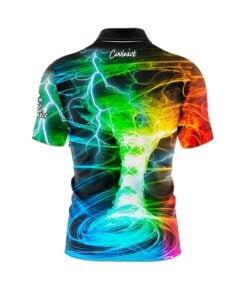Alternative view of Electrical Tornado Rainbow Fast Track CoolWick Bowling Jersey