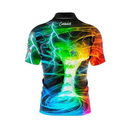 Electrical Tornado Rainbow Fast Track CoolWick Bowling Jersey - Image 2