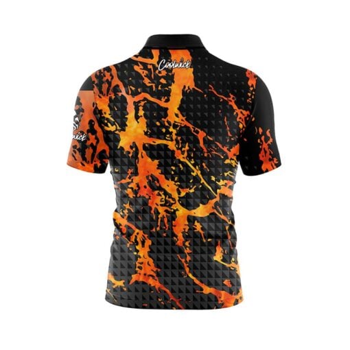Flame Geometric Graffiti Fast Track CoolWick Bowling Jersey - Image 2