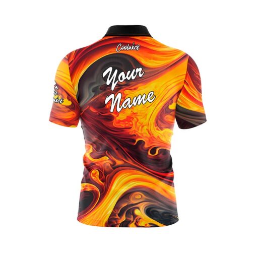 Melting Volcano Fast Track CoolWick Bowling Jersey - Image 3