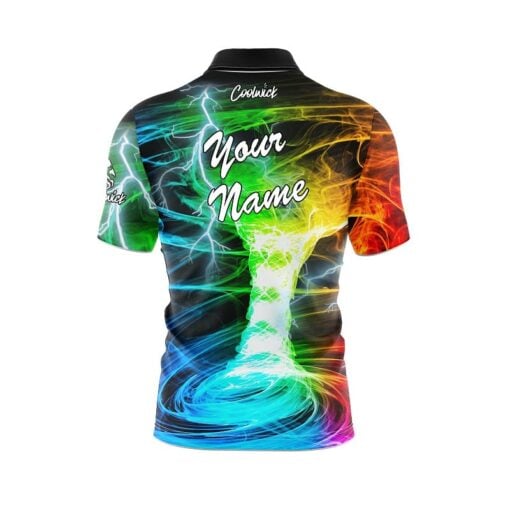 Electrical Tornado Rainbow Fast Track CoolWick Bowling Jersey - Image 3