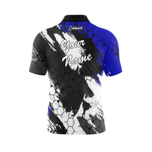 Blue Hexagram Fast Track CoolWick Bowling Jersey - Image 3