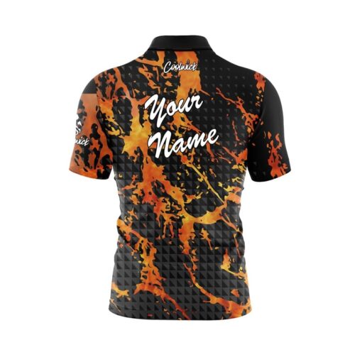 Flame Geometric Graffiti Fast Track CoolWick Bowling Jersey - Image 3
