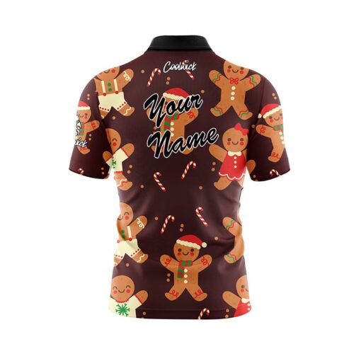 Gingerbread Man Fast Track CoolWick Bowling Jersey - Image 3