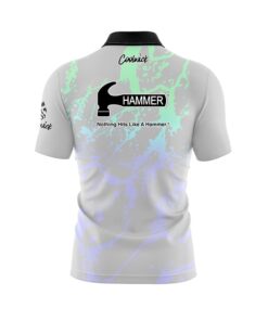Alternative view of Hammer Grey Graffiti Quick Ship CoolWick Sash Zip Bowling Jersey