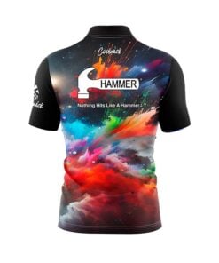 Alternative view of Hammer Splatterverse Quick Ship CoolWick Sash Zip Bowling Jersey