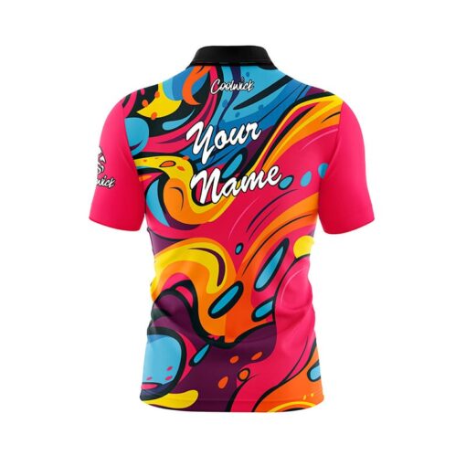 Paint Bubbles Fast Track CoolWick Bowling Jersey - Image 3