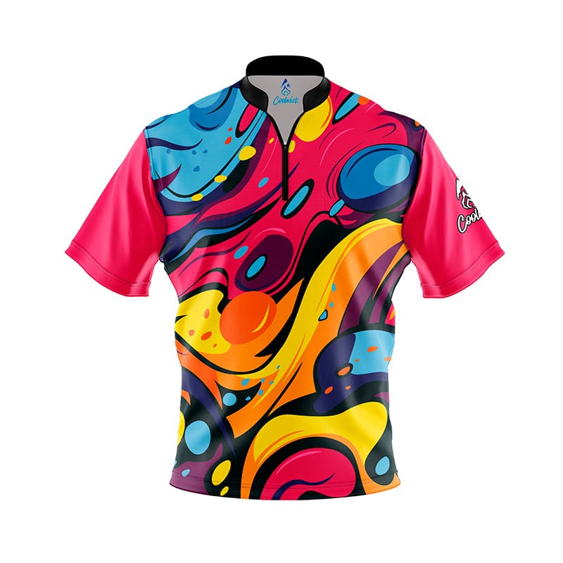 Paint Bubbles Fast Track CoolWick Bowling Jersey
