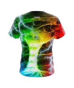 Alternative view of Electrical Tornado Rainbow CoolWick Bowling Jersey