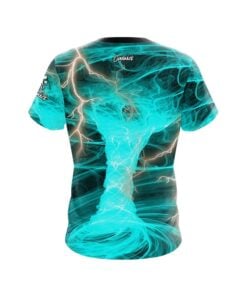 Alternative view of Electrical Tornado Teal CoolWick Bowling Jersey