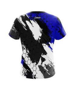 Alternative view of Blue Hexagram CoolWick Bowling Jersey