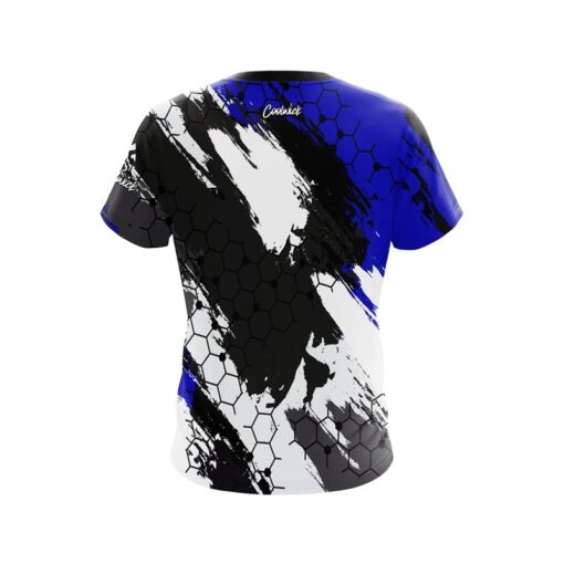 Blue Hexagram CoolWick Bowling Jersey - Image 2