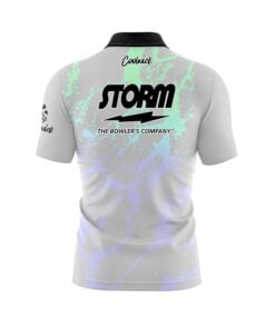 Alternative view of Storm Grey Graffiti Quick Ship CoolWick Sash Zip Bowling Jersey