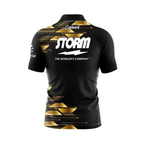 Storm Luxury Strikes Quick Ship CoolWick Sash Zip Bowling Jersey - Image 2