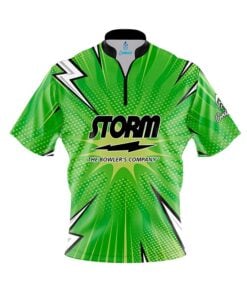 Storm Pow Comic Quick Ship CoolWick Sash Zip Bowling Jersey