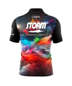 Alternative view of Storm Splatterverse Quick Ship CoolWick Sash Zip Bowling Jersey
