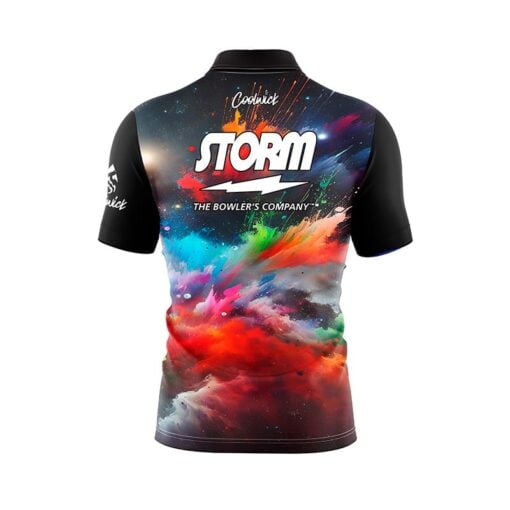 Storm Splatterverse Quick Ship CoolWick Sash Zip Bowling Jersey - Image 2